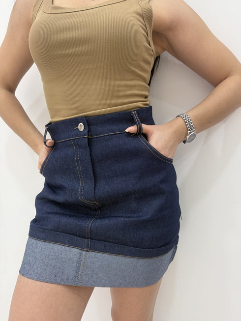 Minigonna Denim con piega